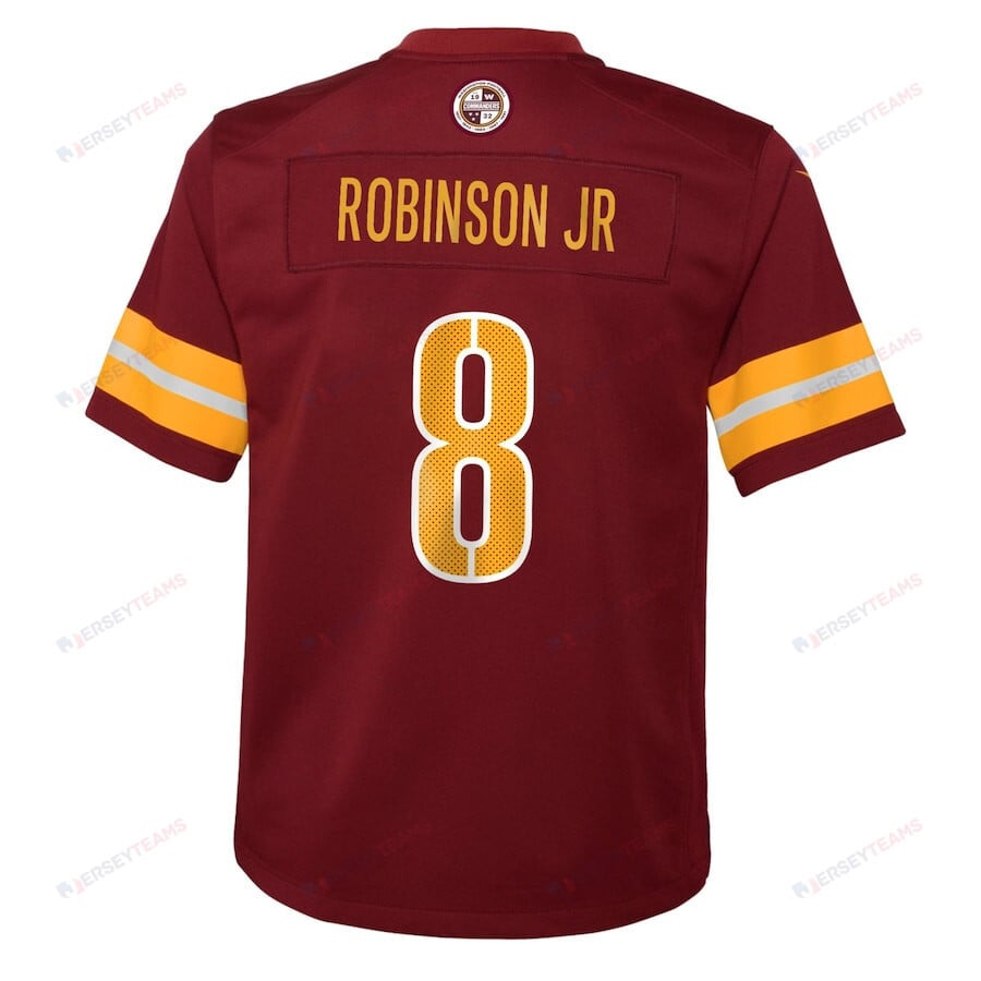 Brian Robinson Jr. 8 Washington Commanders YOUTH Game Jersey - Burgundy
