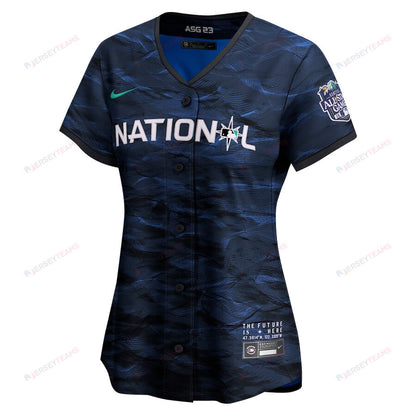 Ronald Acuña Jr. 13 Atlanta Braves Signed MVP 2023 All-Star Game Limited Player Women Jersey - Royal