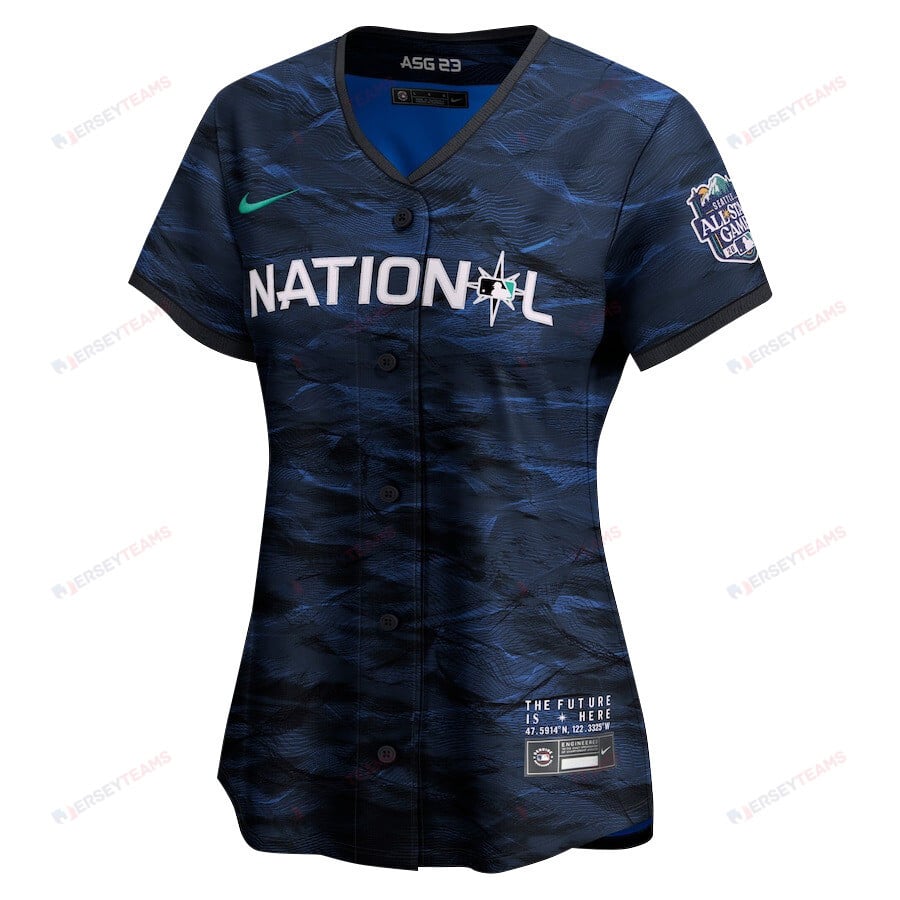 Ronald Acuña Jr. 13 Atlanta Braves Signed Gum 2023 All-Star Game Limited Player Women Jersey - Royal