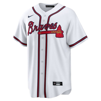 Ronald Acuña Jr. 13 Atlanta Braves Signed Gum 2023 Home Player Men Jersey - White Red