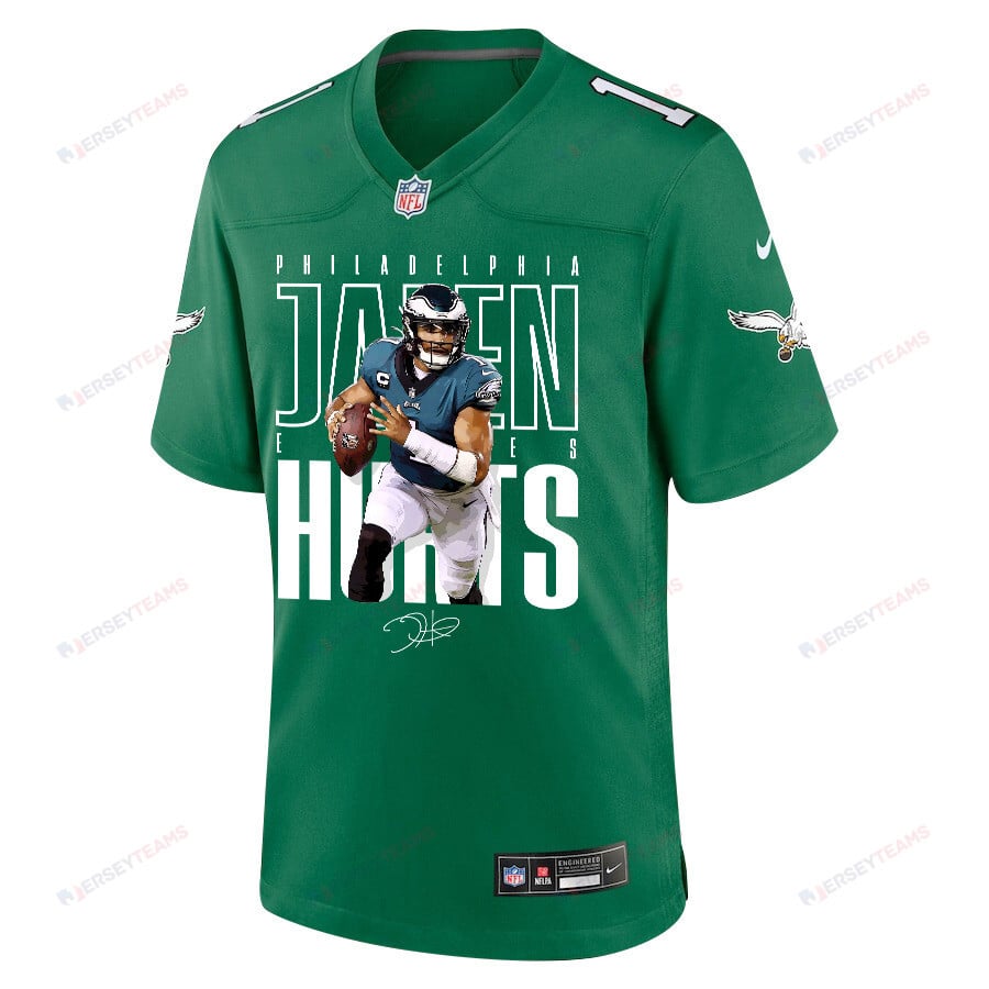 Jalen Hurts 1 Philadelphia Eagles Signature Pattern Game Jersey - Men