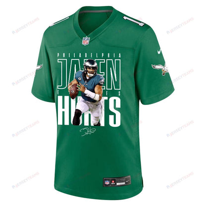 Jalen Hurts 1 Philadelphia Eagles Signature Pattern Game Jersey - Men