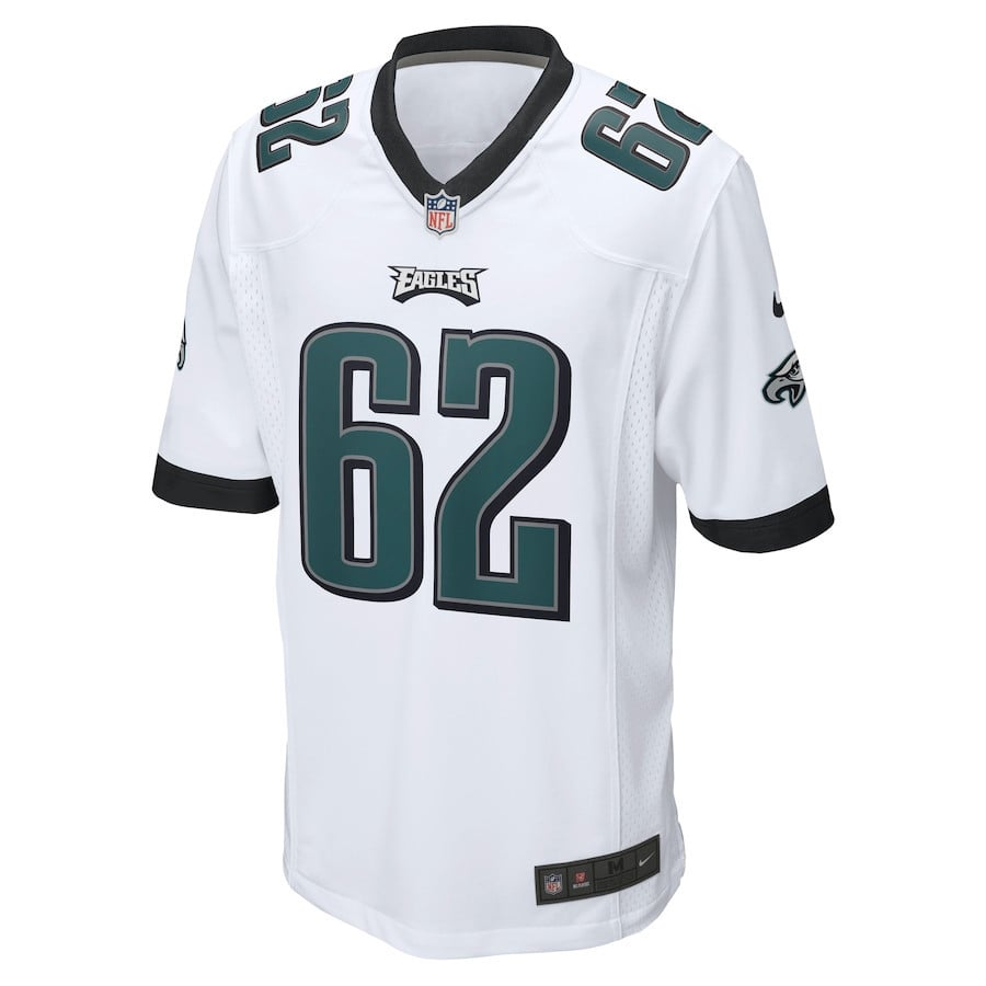 Jason Kelce 62 Philadelphia Eagles Game Men Jersey - White
