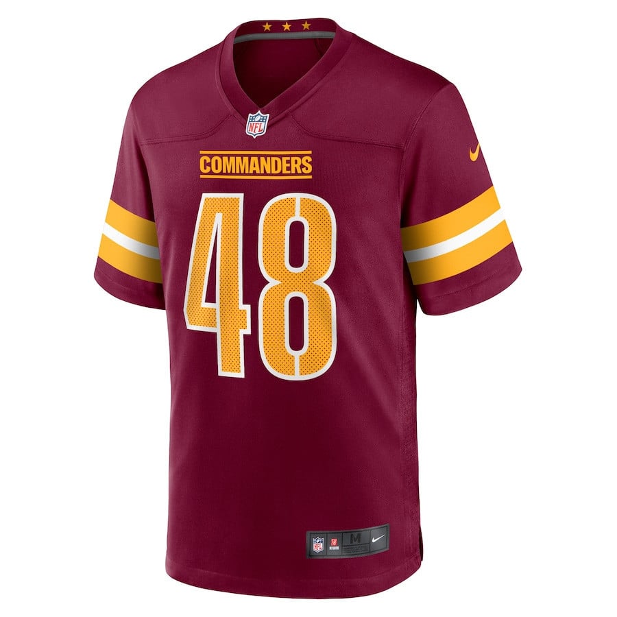 Andre Jones Jr. 48 Washington Commanders Men Game Jersey - Burgundy
