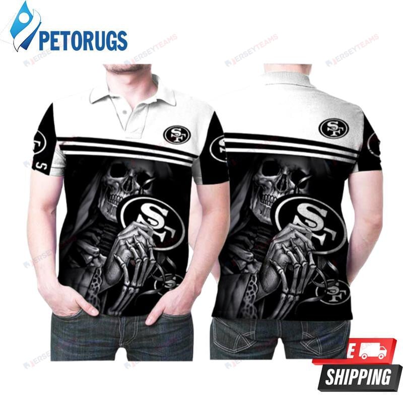 San Francisco 49ers Nun Skeleton Holds Logo Printed Polo Shirt