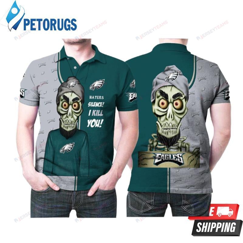 Philadelphia Eagles Haters Silence The Dead Puppet Printed Polo Shirt