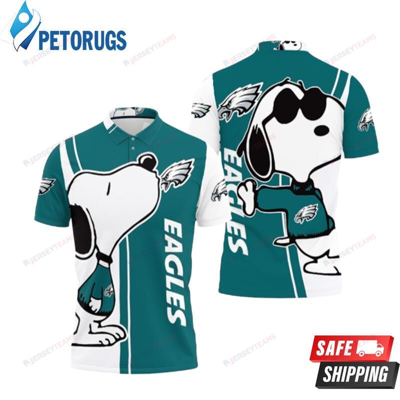 Philadelphia Eagles Snoopy Lover Printed Polo Shirt