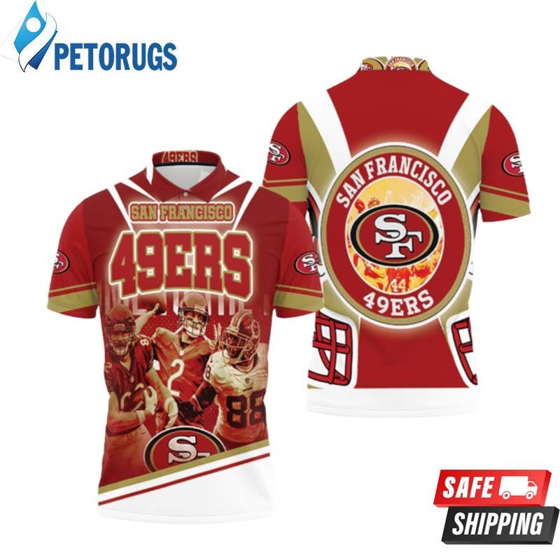 Helmet San Francisco 49ers Nfc West Division 2021 Super Bowl Printed Polo Shirt