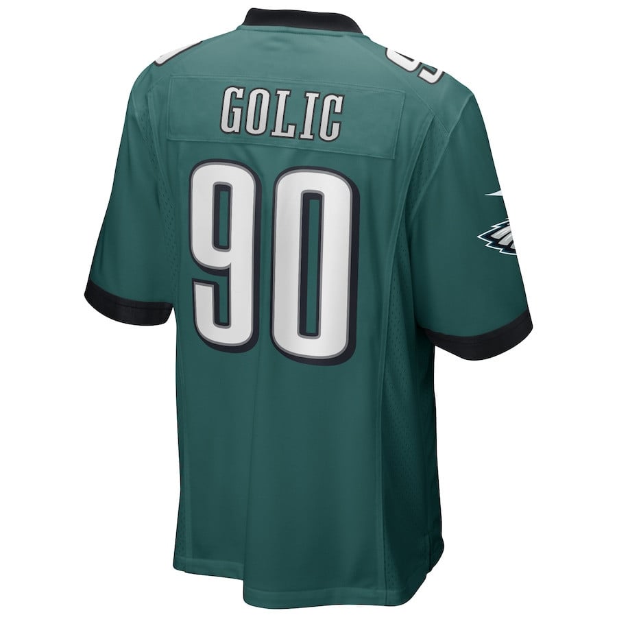 Mike Golic 90 Philadelphia Eagles Game Retired Player Men Jersey - Midnight Green