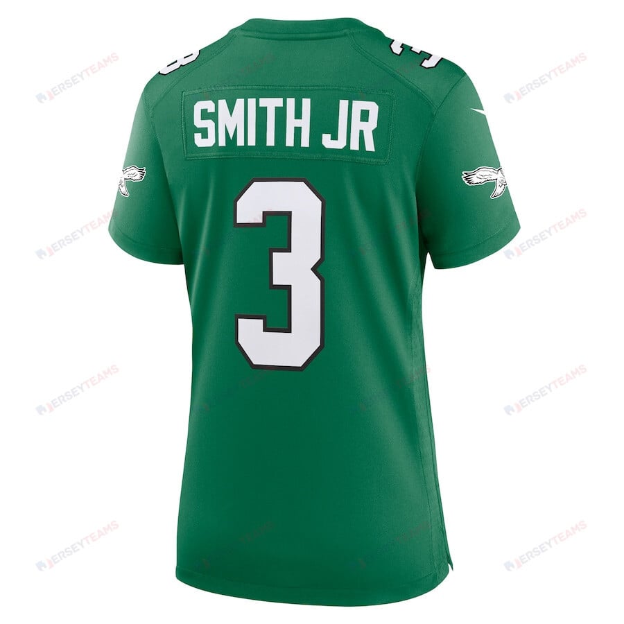 Nolan Smith 3 Philadelphia Eagles Women Alternate Game Jersey - Kelly Green