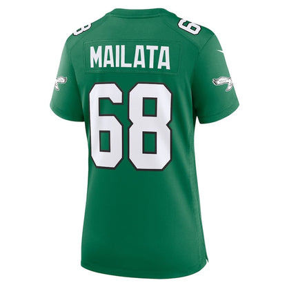 Jordan Mailata 68 Philadelphia Eagles Women Alternate Game Jersey - Kelly Green