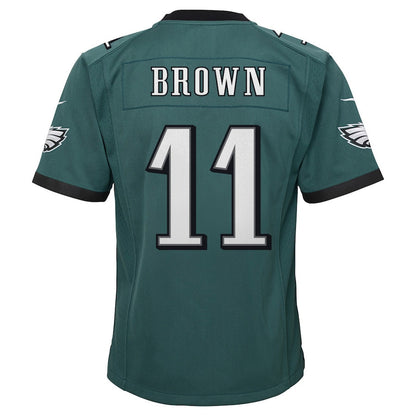 A.J. Brown 11 Philadelphia Eagles YOUTH Game Jersey - Green