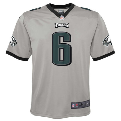 DeVonta Smith 6 Philadelphia Eagles YOUTH Inverted Game Jersey - Silver