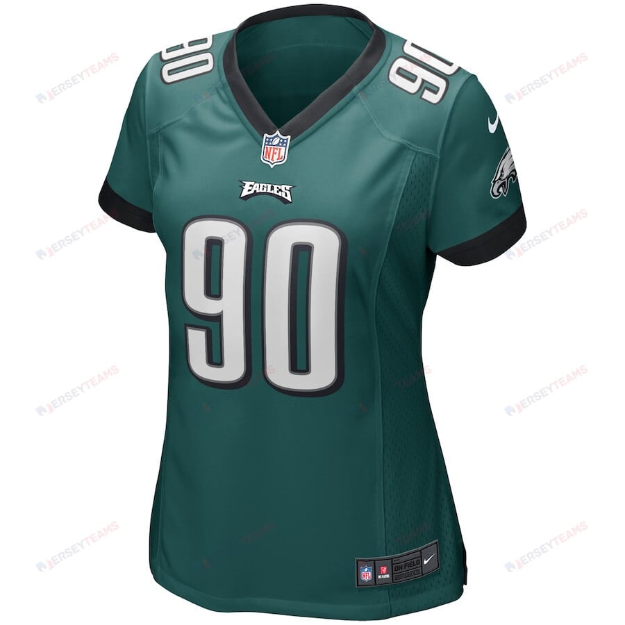 Mike Golic 90 Philadelphia Eagles Women Game Retired Jersey - Midnight Green
