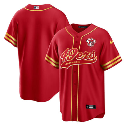 San Francisco 49ers Baseball Men Jersey - Red