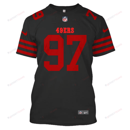 Nick Bosa 97 San Francisco 49ers All Over Print T-shirt - Black