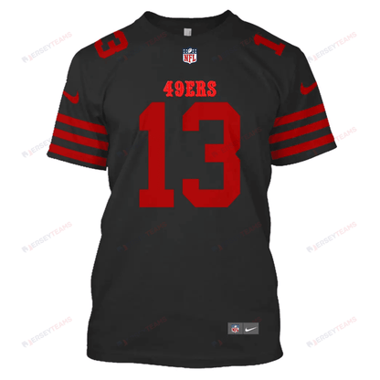 Brock Purdy 13 San Francisco 49ers All Over Print T-shirt - Black
