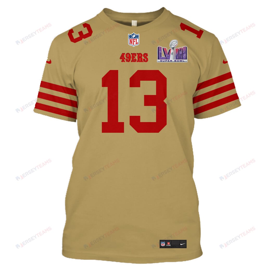Brock Purdy 13 San Francisco 49ers Super Bowl LVIII All Over Print T-shirt - Gold
