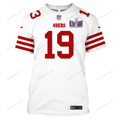 Deebo Samuel 19 San Francisco 49ers Super Bowl LVIII All Over Print T-shirt - White