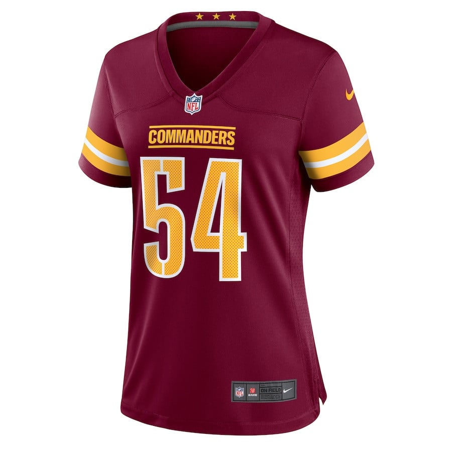 Camaron Cheeseman 54 Washington Commanders Women Game Jersey - Burgundy