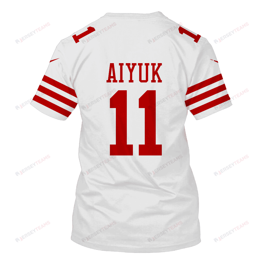 Brandon Aiyuk 11 San Francisco 49ers Super Bowl LVIII All Over Print T-shirt - White