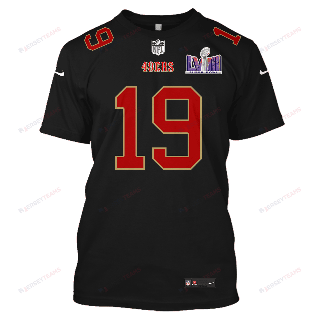 Deebo Samuel 19 San Francisco 49ers Super Bowl LVIII Limited All Over Print T-shirt - Black