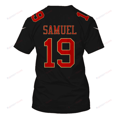 Deebo Samuel 19 San Francisco 49ers Super Bowl LVIII Limited All Over Print T-shirt - Black