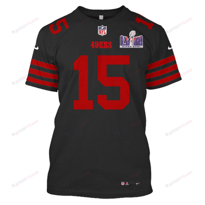 Jauan Jennings 15 San Francisco 49ers Super Bowl LVIII All Over Print T-shirt - Black