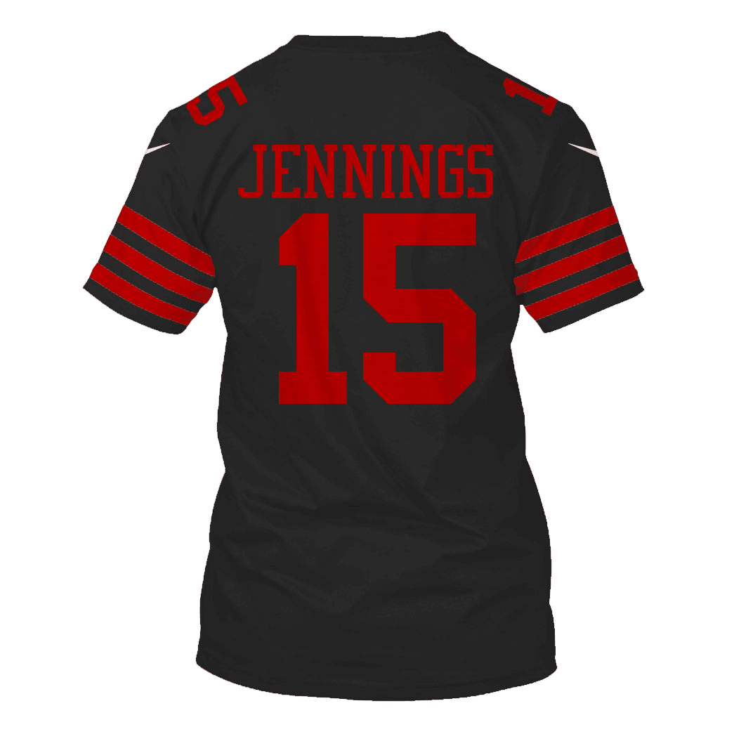 Jauan Jennings 15 San Francisco 49ers Super Bowl LVIII All Over Print T-shirt - Black