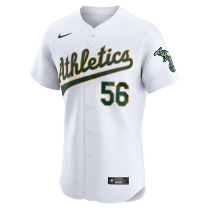 Dany Jimenez 56 Oakland Athletics Home Elite Player Men Jersey - White