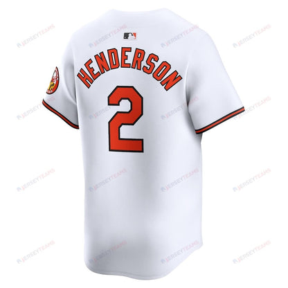 Gunnar Henderson 2 Baltimore Orioles Home Limited Player Men Jersey - White