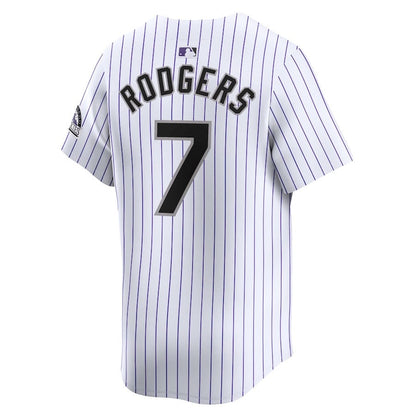 Brendan Rodgers 7 Colorado Rockies Home Limited Player Men Jersey - White