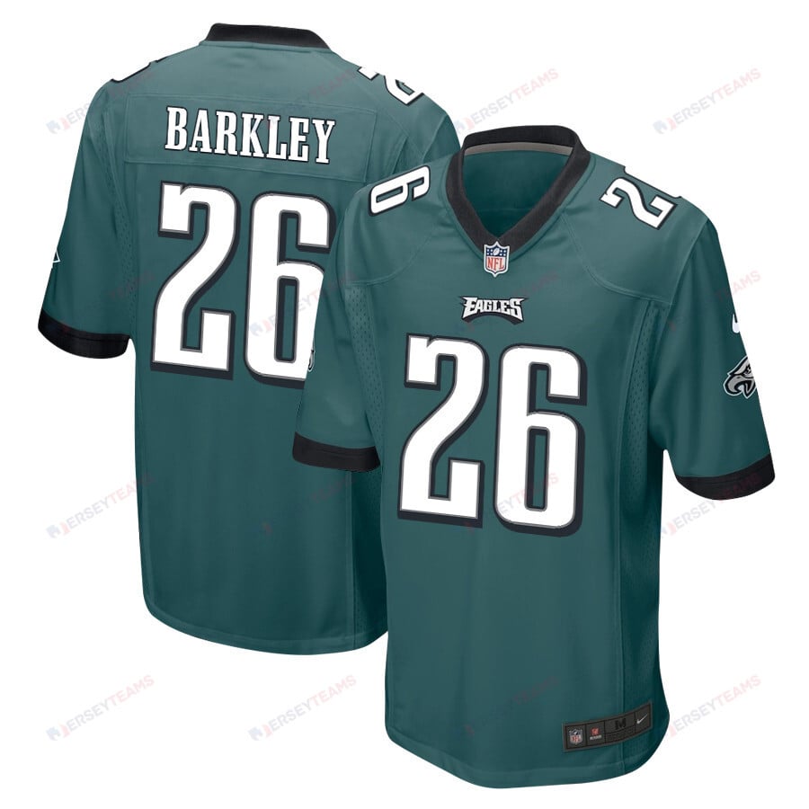 Saquon Barkley 26 Philadelphia Eagles Game Men Jersey - Midnight Green