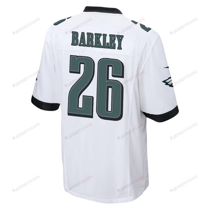 Saquon Barkley 26 Philadelphia Eagles Game Men Jersey - White