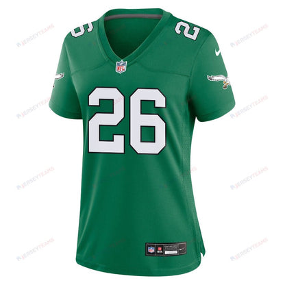 Saquon Barkley 26 Philadelphia Eagles Alternate Game Women Jersey - Kelly Green