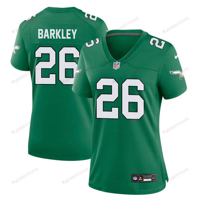 Saquon Barkley 26 Philadelphia Eagles Alternate Game Women Jersey - Kelly Green