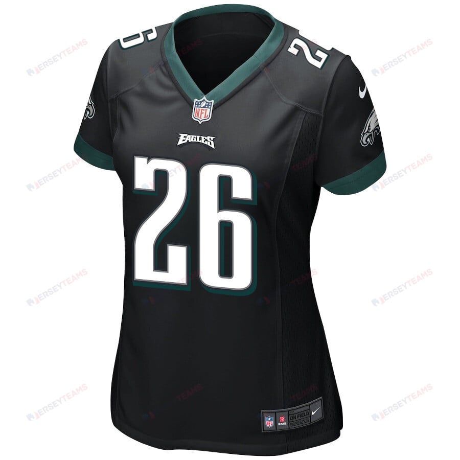 Saquon Barkley 26 Philadelphia Eagles Alternate Game Women Jersey - Black