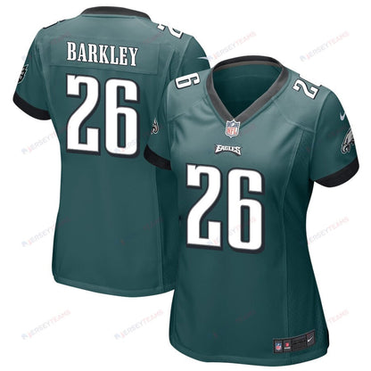 Saquon Barkley 26 Philadelphia Eagles Game Women Jersey - Midnight Green