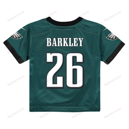Saquon Barkley 26 Philadelphia Eagles Game YOUTH Jersey - Midnight Green