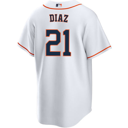 Yainer Diaz 21 Houston Astros Home Men Jersey - White