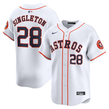 Jon Singleton 28 Houston Astros Home Limited Player Men Jersey - White