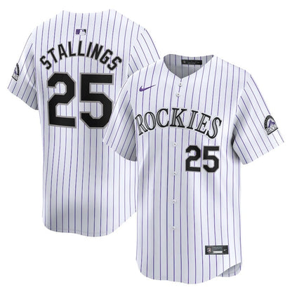 Jacob Stallings 25 Colorado Rockies Home Limited Player Men Jersey - White