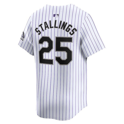 Jacob Stallings 25 Colorado Rockies Home Limited Player Men Jersey - White
