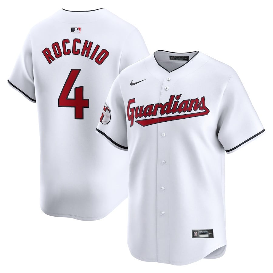 Brayan Rocchio 4 Cleveland Guardians Home Limited Player Men Jersey - White