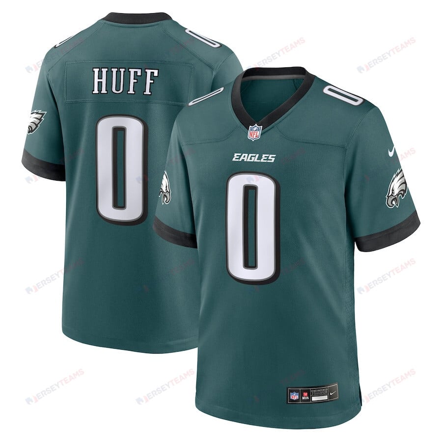 Bryce Huff 0 Philadelphia Eagles Game Men Jersey - Midnight Green