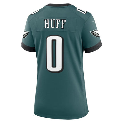Bryce Huff 0 Philadelphia Eagles Game Women Jersey - Midnight Green