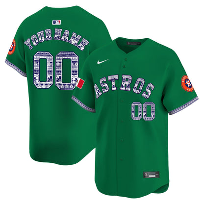 Houston Astros Mexico Custom Men Jersey - Green