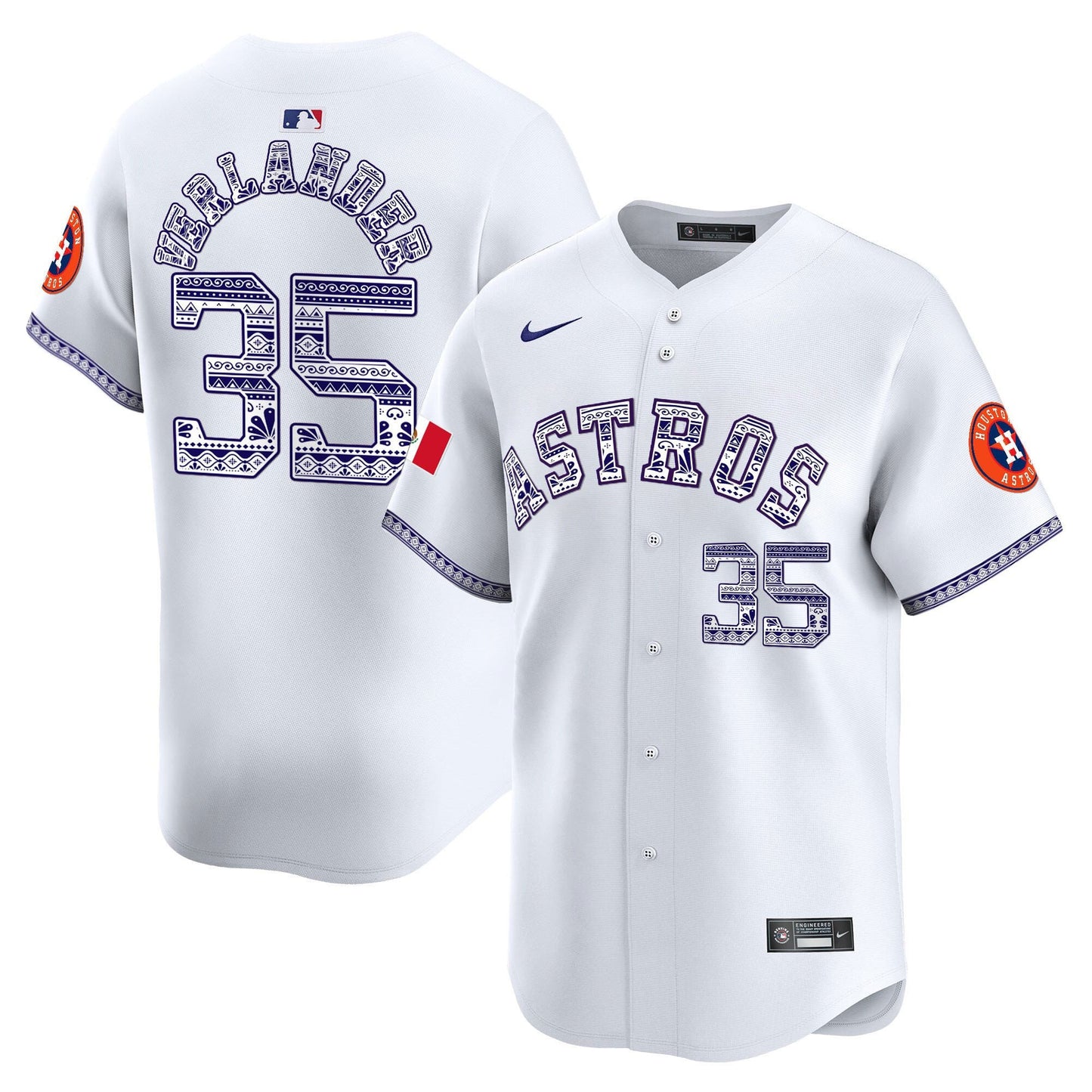Justin Verlander 35 Houston Astros Mexico Men Jersey - White