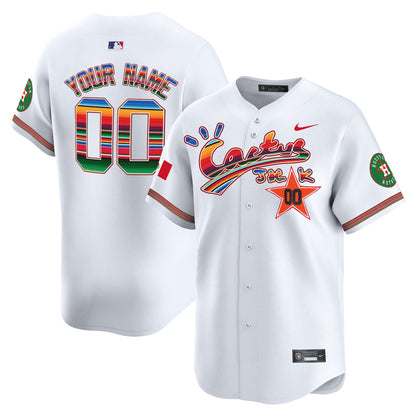Houston Astros Mexico Cactus Jack Custom Men Jersey - White