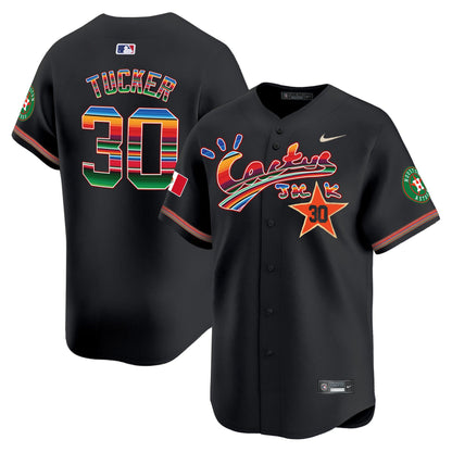 Kyle Tucker 30 Houston Astros Mexico Cactus Jack Men Jersey - Black